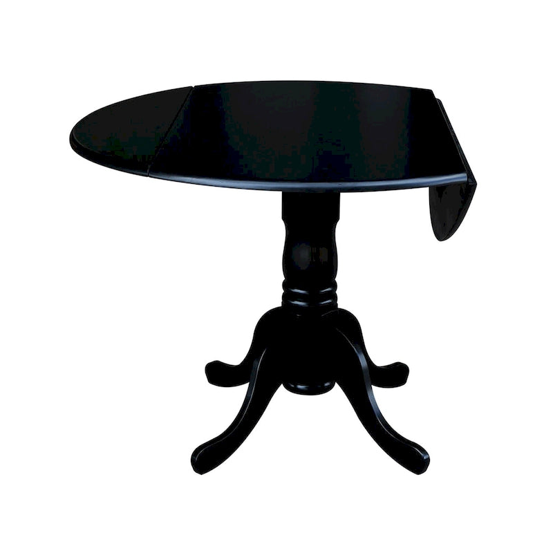 Tavolo da pranzo a ribalta da 42 pollici con 4 sedie Ladderback - Set da 5 pezzi