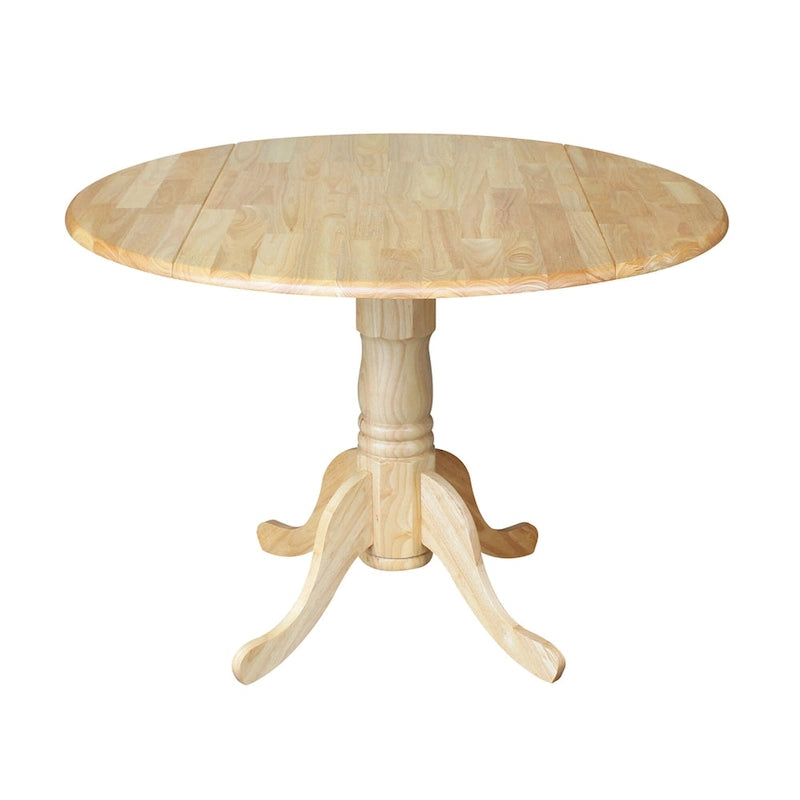 Tavolo da pranzo a ribalta da 42 pollici con 4 sedie Ladderback - Set da 5 pezzi