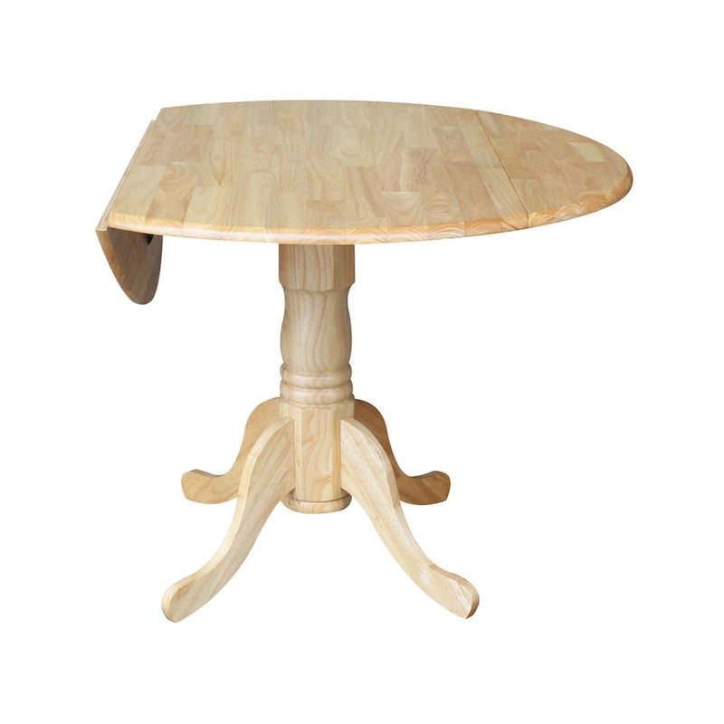 Tavolo da pranzo a ribalta da 42 pollici con 4 sedie Ladderback - Set da 5 pezzi