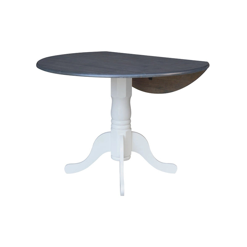 Tavolo da pranzo a ribalta da 42 pollici con 4 sedie Ladderback - Set da 5 pezzi