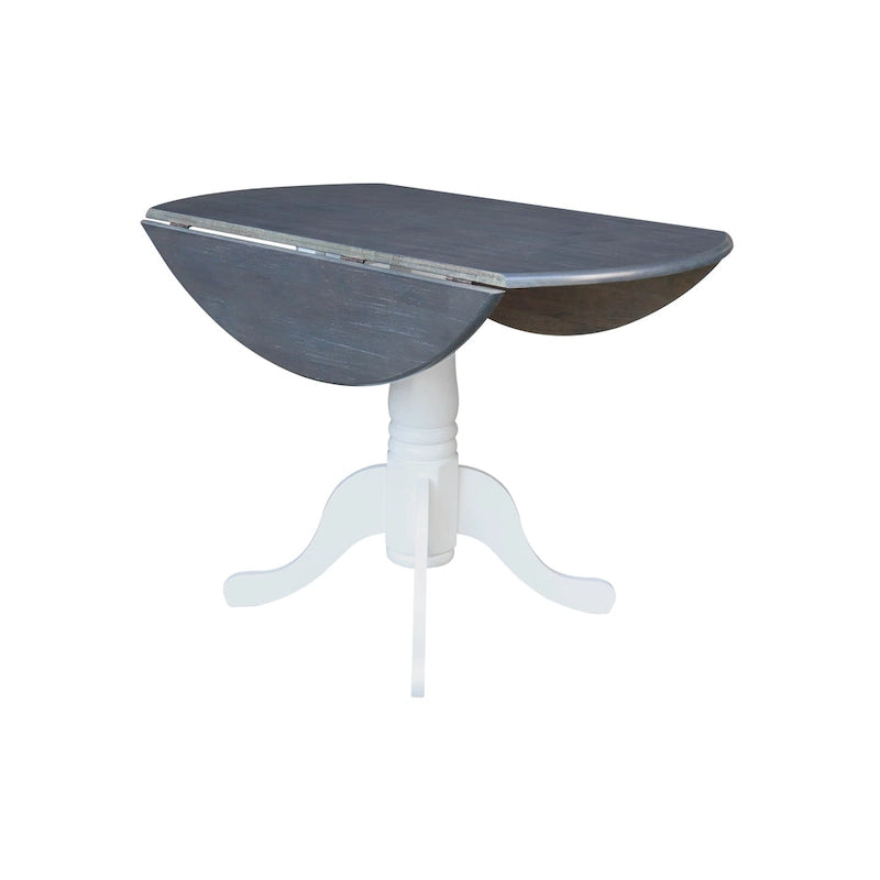 Tavolo da pranzo a ribalta da 42 pollici con 4 sedie Ladderback - Set da 5 pezzi