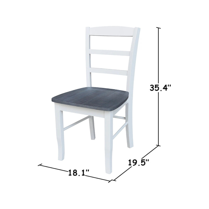 Tavolo da pranzo a ribalta da 42 pollici con 4 sedie Ladderback - Set da 5 pezzi