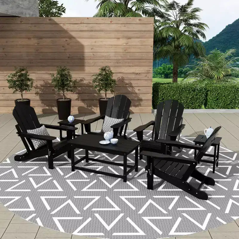WestinTrends Set 3 Pezzi Tavolino da Caffè e Tavolini Laterali per Patio Esterno Adirondack