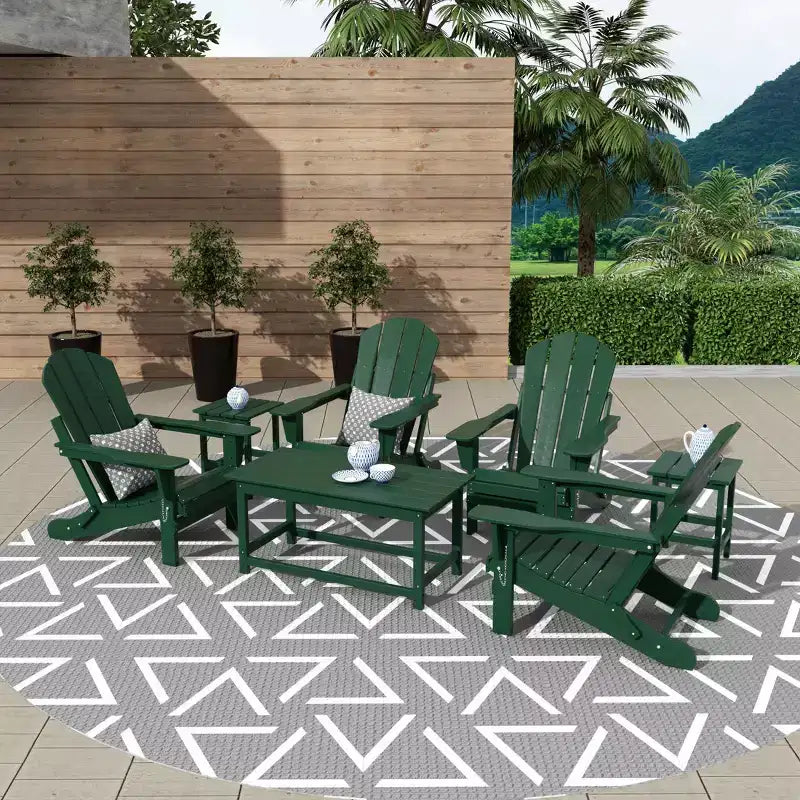 WestinTrends Set 3 Pezzi Tavolino da Caffè e Tavolini Laterali per Patio Esterno Adirondack