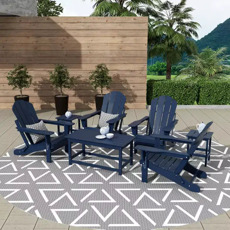 WestinTrends Set 3 Pezzi Tavolino da Caffè e Tavolini Laterali per Patio Esterno Adirondack