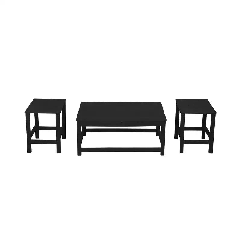 WestinTrends Set 3 Pezzi Tavolino da Caffè e Tavolini Laterali per Patio Esterno Adirondack
