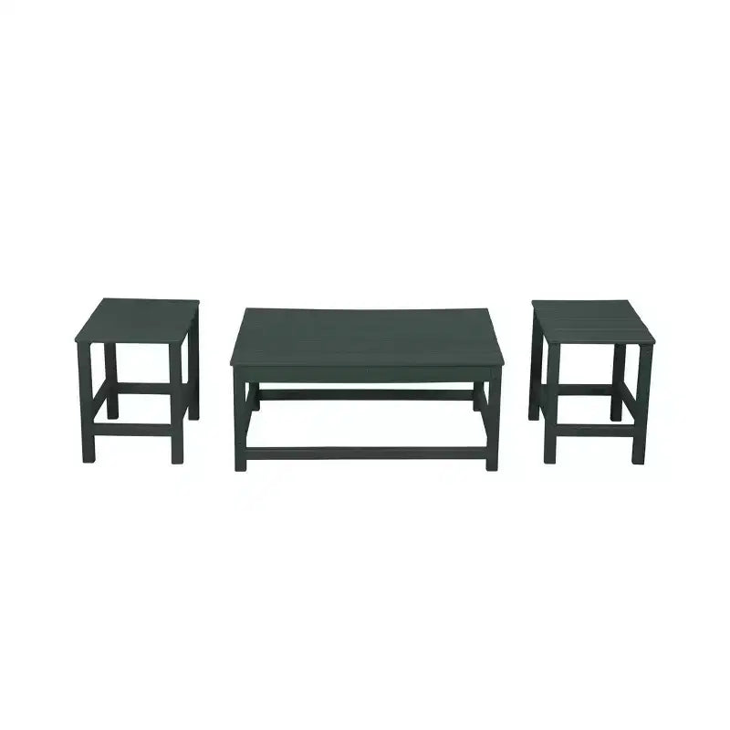 WestinTrends Set 3 Pezzi Tavolino da Caffè e Tavolini Laterali per Patio Esterno Adirondack