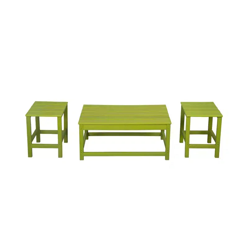 WestinTrends Set 3 Pezzi Tavolino da Caffè e Tavolini Laterali per Patio Esterno Adirondack