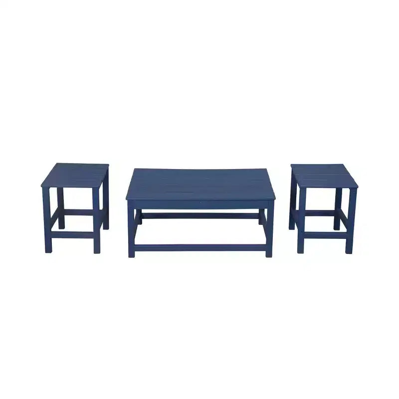WestinTrends Set 3 Pezzi Tavolino da Caffè e Tavolini Laterali per Patio Esterno Adirondack