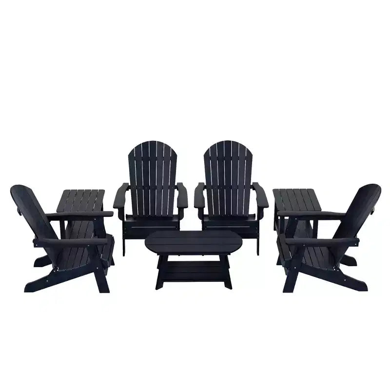 WestinTrends Set da conversazione da 7 pezzi con sedie Adirondack pieghevoli da esterno