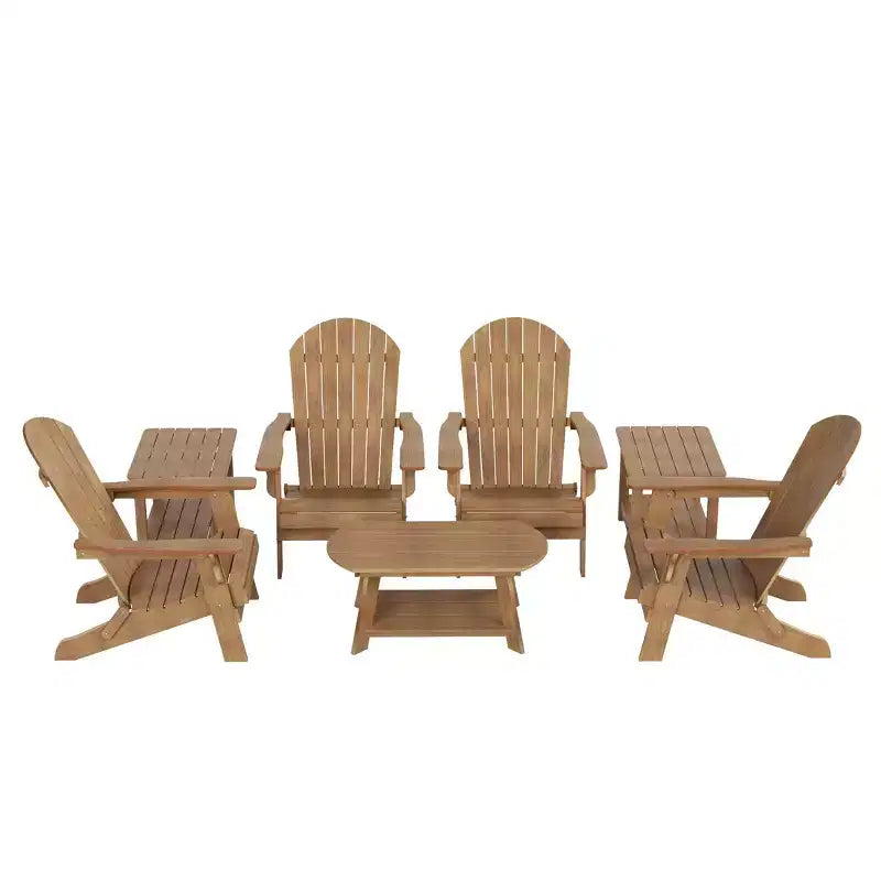 WestinTrends Set da conversazione da 7 pezzi con sedie Adirondack pieghevoli da esterno