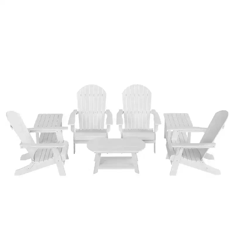 WestinTrends Set da conversazione da 7 pezzi con sedie Adirondack pieghevoli da esterno