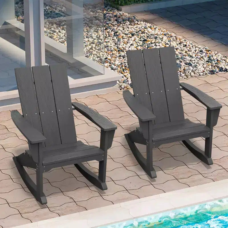 Sedia a dondolo Adirondack in plastica HDPE HYLEORY