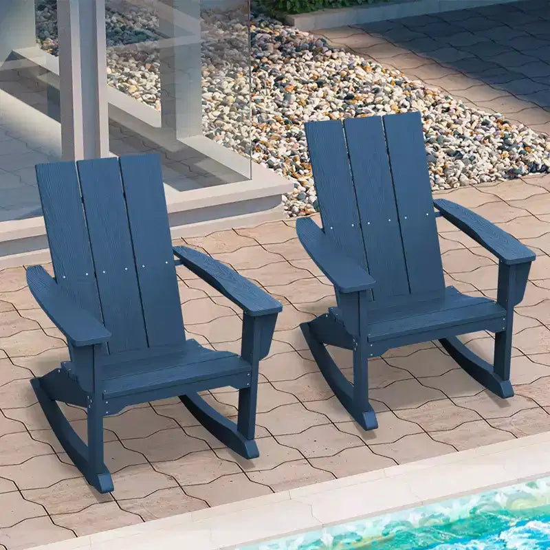 Sedia a dondolo Adirondack in plastica HDPE HYLEORY