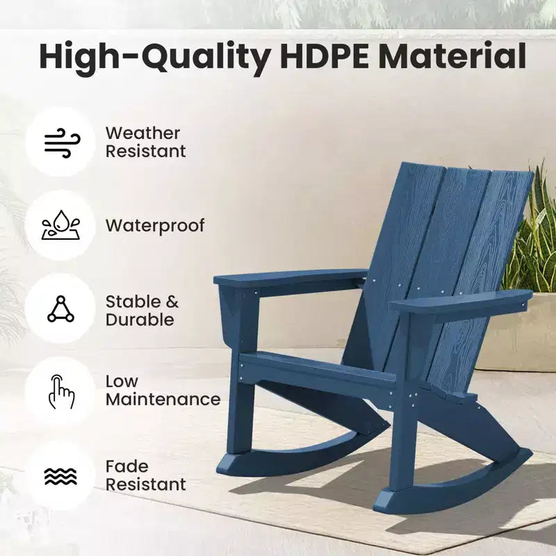 Sedia a dondolo Adirondack in plastica HDPE HYLEORY