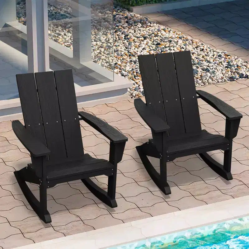 Sedia a dondolo Adirondack in plastica HDPE HYLEORY