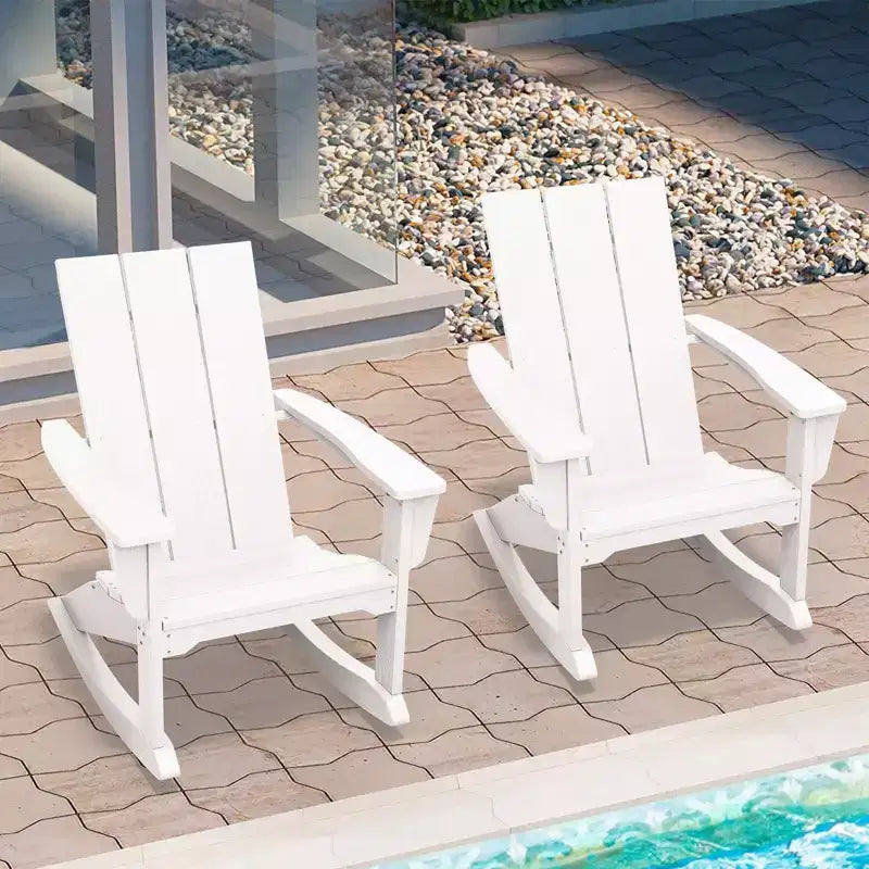 Sedia a dondolo Adirondack in plastica HDPE HYLEORY