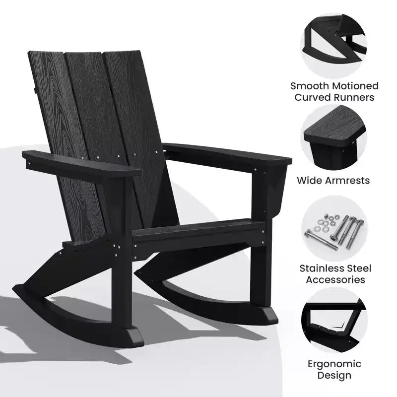 Sedia a dondolo Adirondack in plastica HDPE HYLEORY