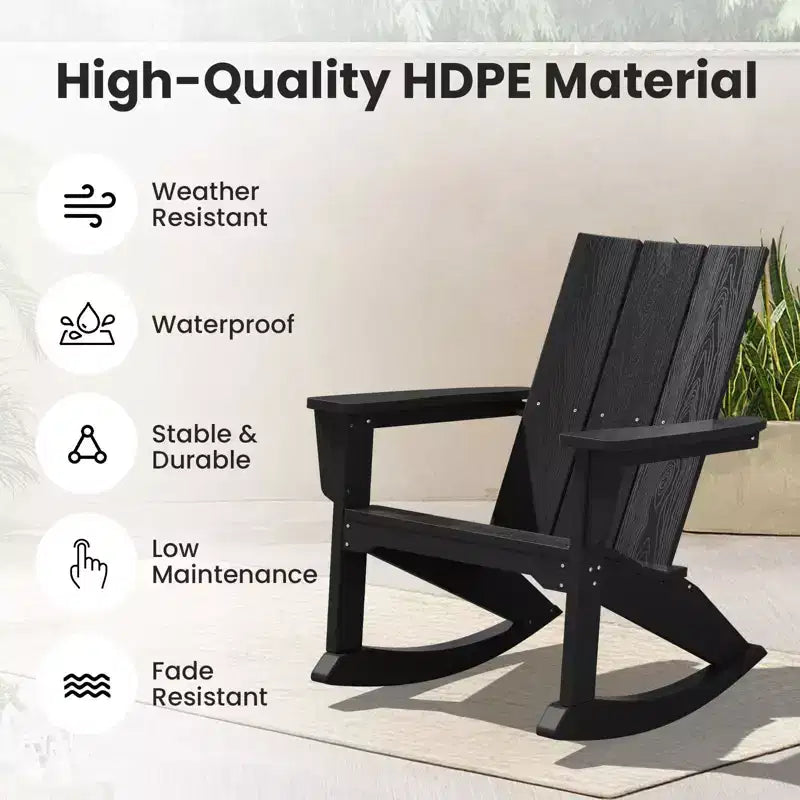 Sedia a dondolo Adirondack in plastica HDPE HYLEORY