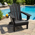 HYLEORY Sedia Adirondack Pieghevole in Plastica/Resina con Schienale Regolabile e Portabicchieri