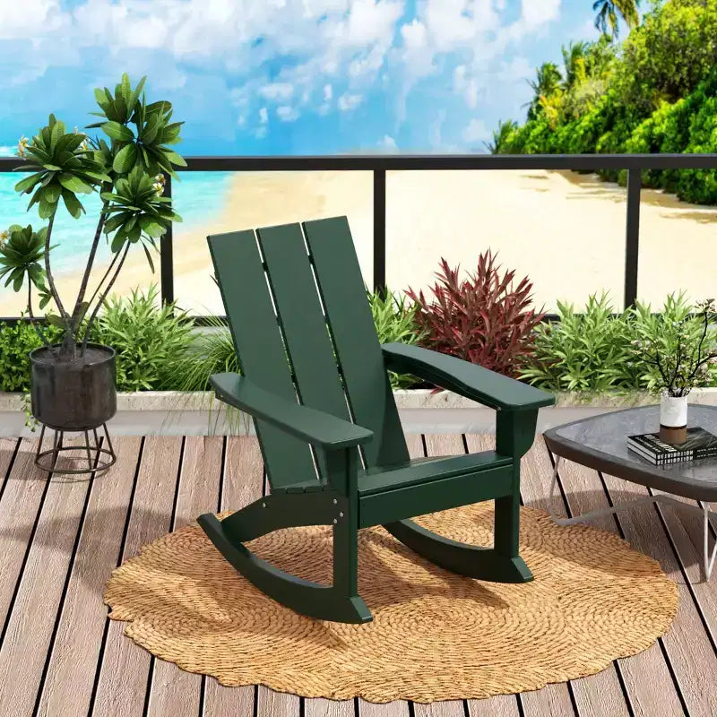 WestinTrends Ensemble de 5 fauteuils à bascule Adirondack modernes avec table d'appoint