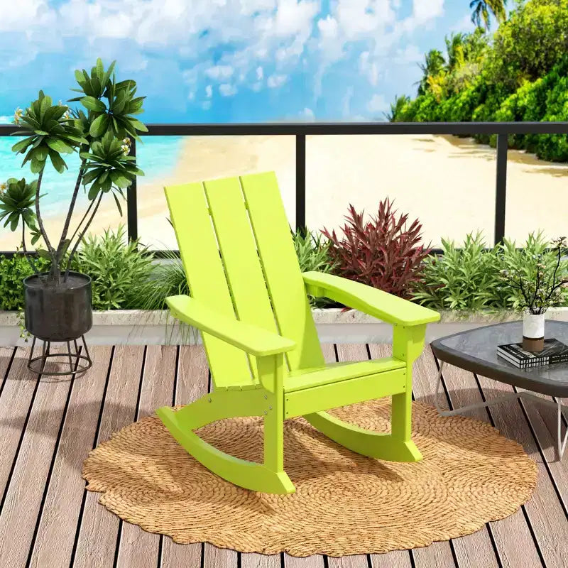 WestinTrends Ensemble de 5 fauteuils à bascule Adirondack modernes avec table d'appoint