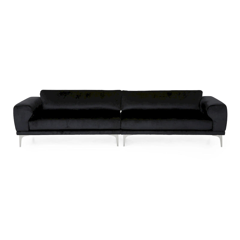 Divano a 4 posti in velluto Croydon Modern Glam di Christopher Knight Home