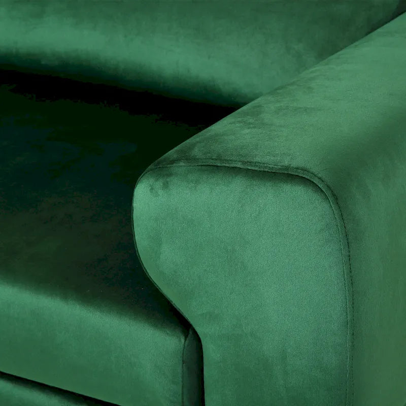 Divano a 4 posti in velluto Croydon Modern Glam di Christopher Knight Home