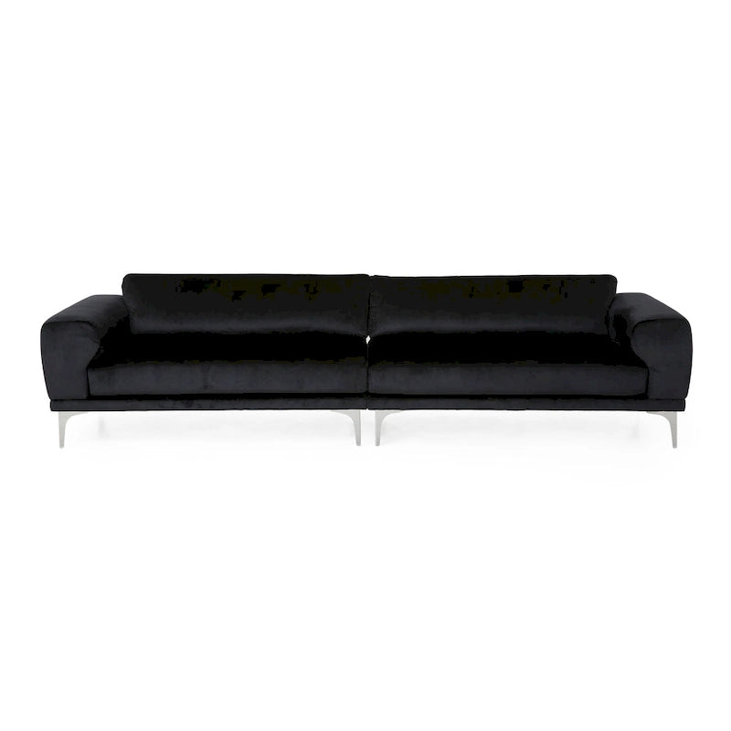 Divano a 4 posti in velluto Croydon Modern Glam di Christopher Knight Home