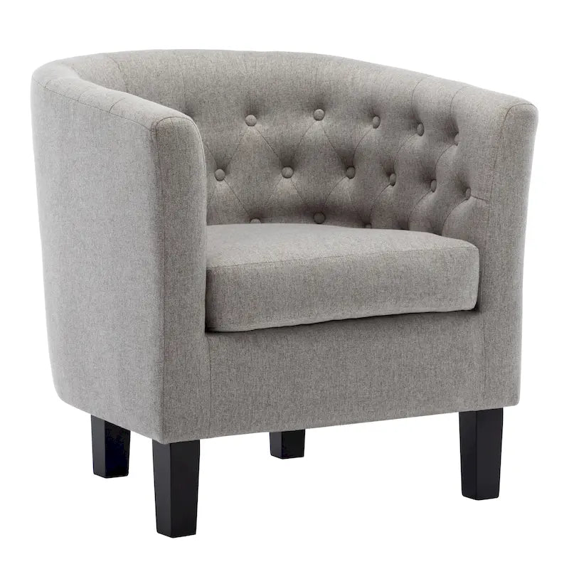 Fauteuil Club Rembourré en Tissu Tufté Corvus Oxonia