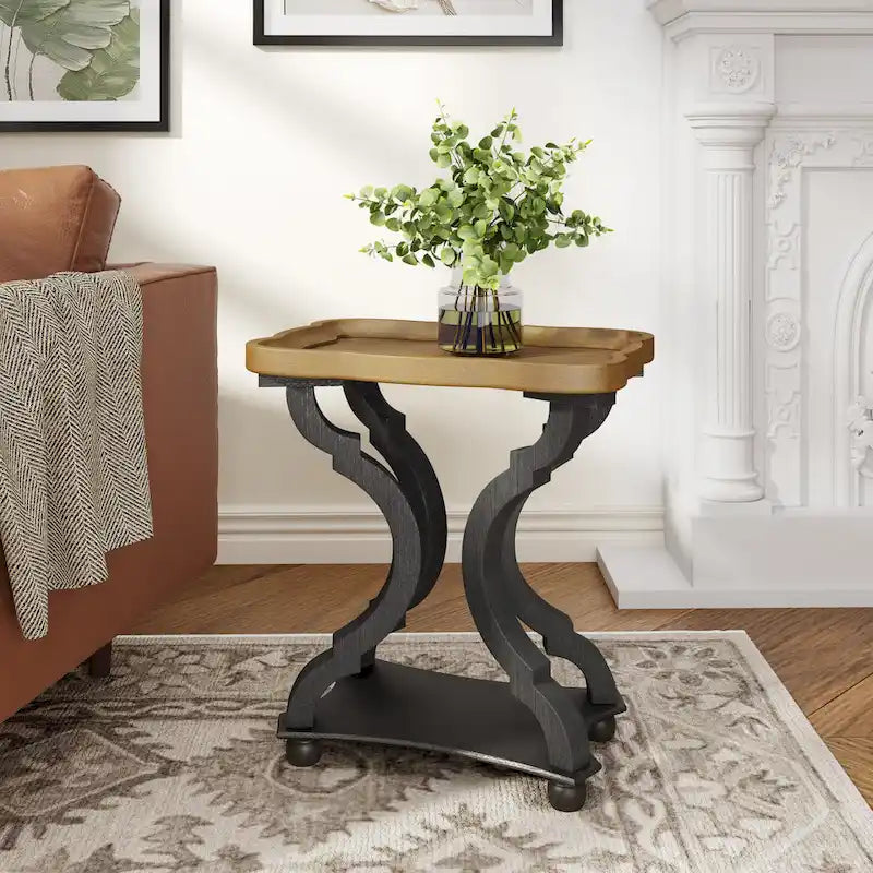 Tavolino con accenti campestri francesi Ouray con piano rettangolare di Christopher Knight Home