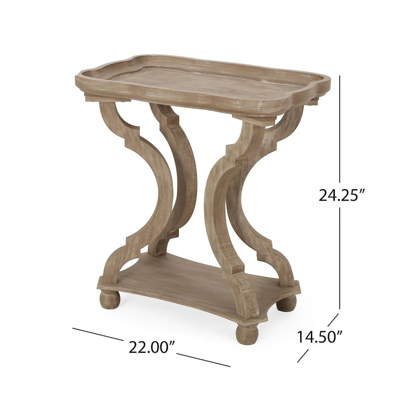 Tavolino con accenti campestri francesi Ouray con piano rettangolare di Christopher Knight Home