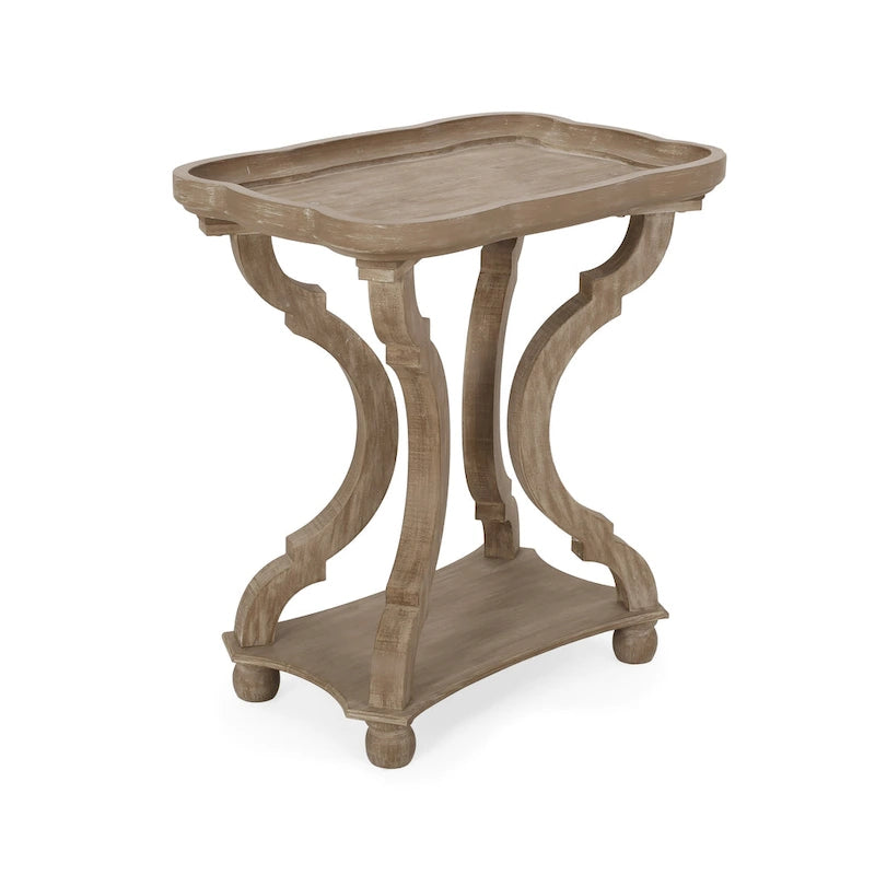 Tavolino con accenti campestri francesi Ouray con piano rettangolare di Christopher Knight Home