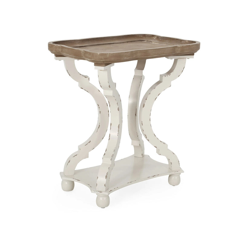 Tavolino con accenti campestri francesi Ouray con piano rettangolare di Christopher Knight Home