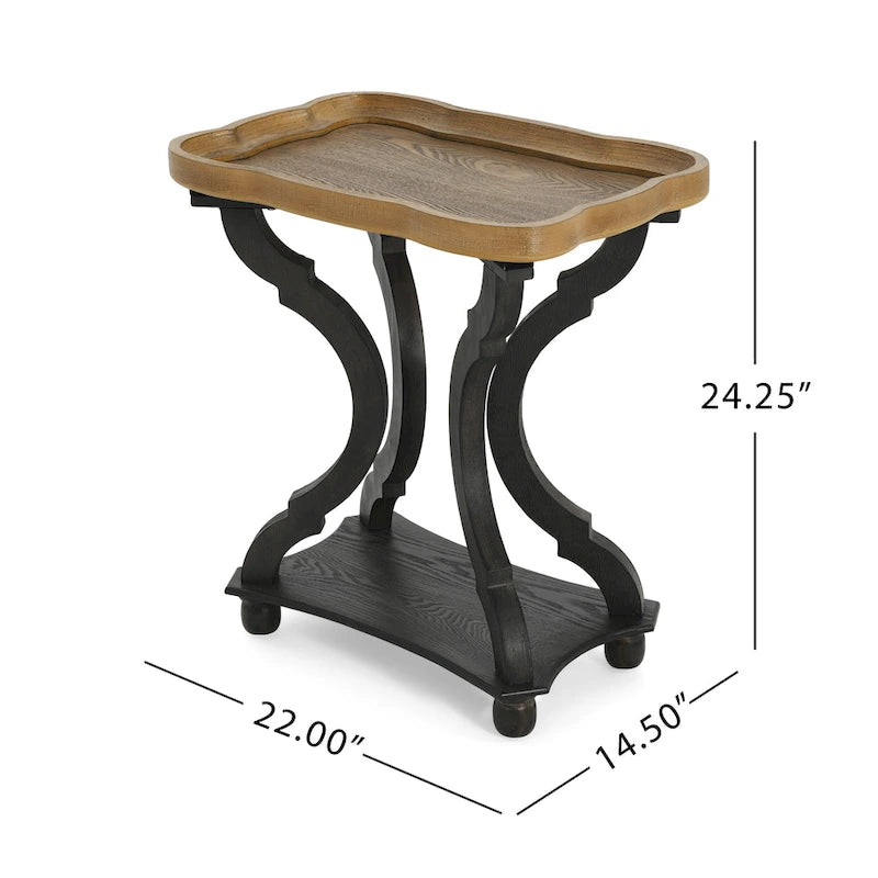 Tavolino con accenti campestri francesi Ouray con piano rettangolare di Christopher Knight Home