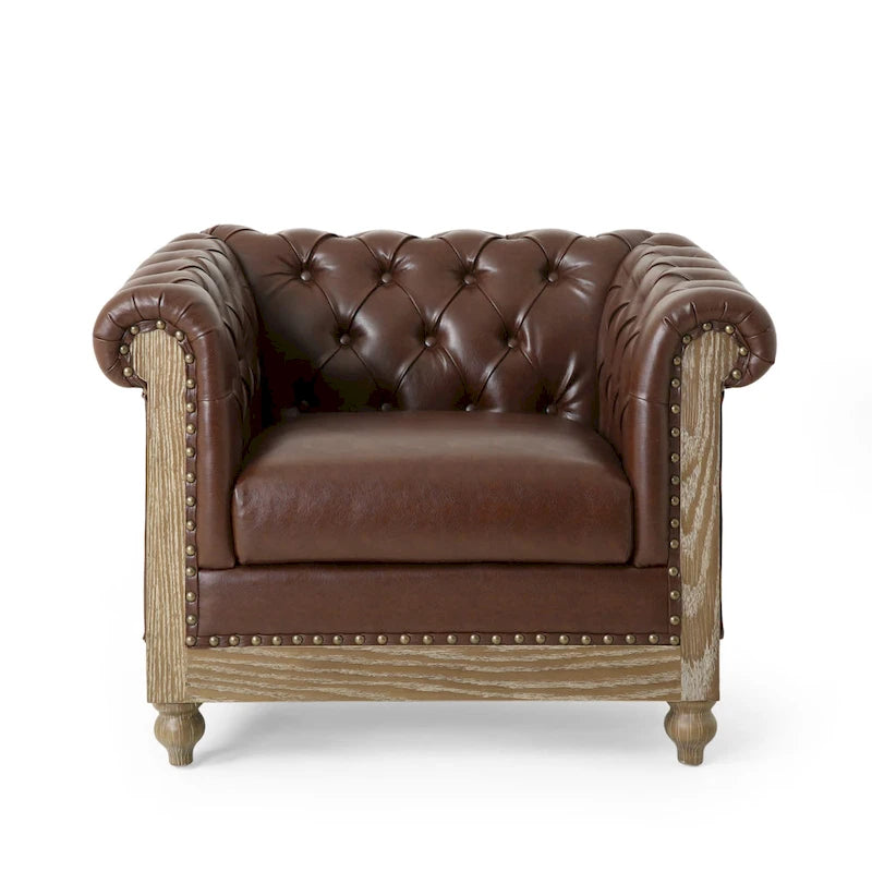 Poltrona Club Chesterfield Castalia di Christopher Knight Home - 39.00 L x 33.50 P x 28.00 A