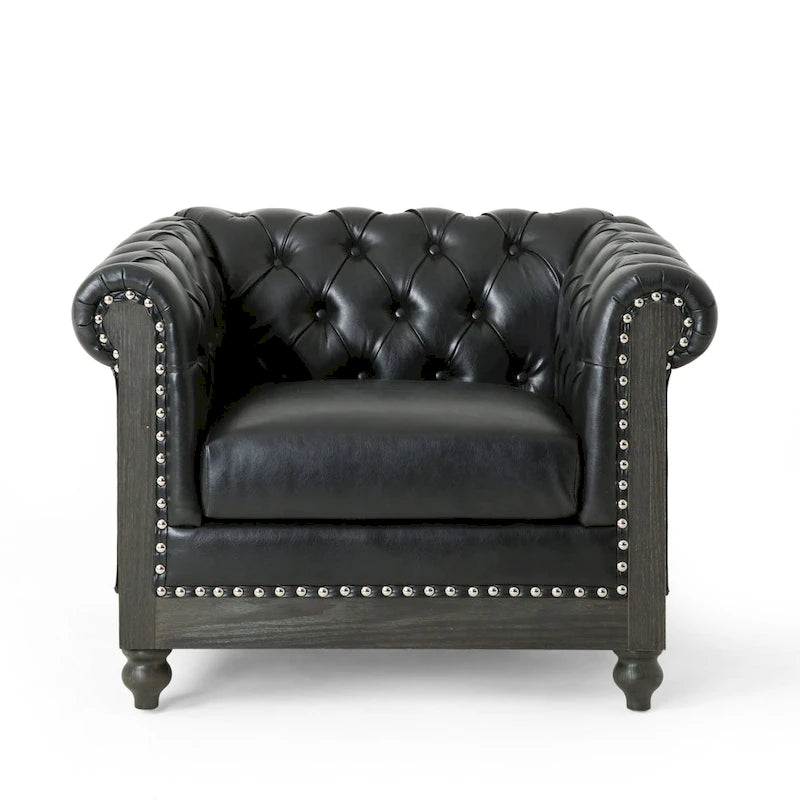 Poltrona Club Chesterfield Castalia di Christopher Knight Home - 39.00 L x 33.50 P x 28.00 A