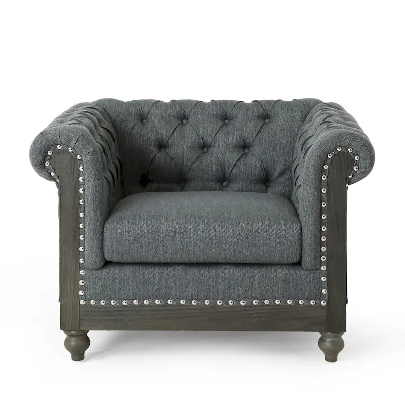 Poltrona Club Chesterfield Castalia di Christopher Knight Home - 39.00 L x 33.50 P x 28.00 A