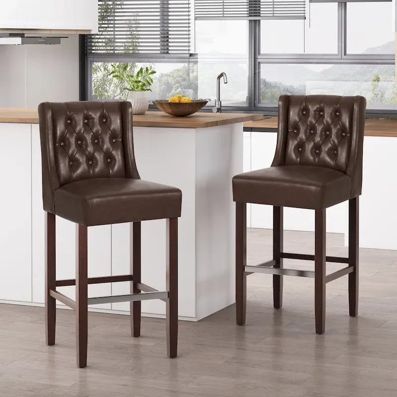 Sgabelli alti Bayliss Contemporary Wingback (set di 2) di Christopher Knight Home