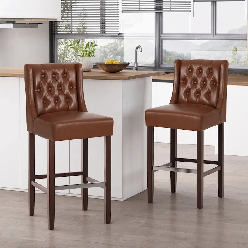 Sgabelli alti Bayliss Contemporary Wingback (set di 2) di Christopher Knight Home