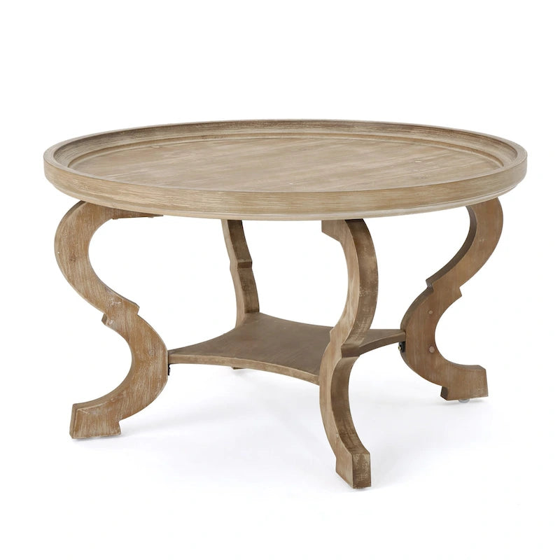 Tavolino da caffè rotondo in legno sintetico Althea di Christopher Knight Home