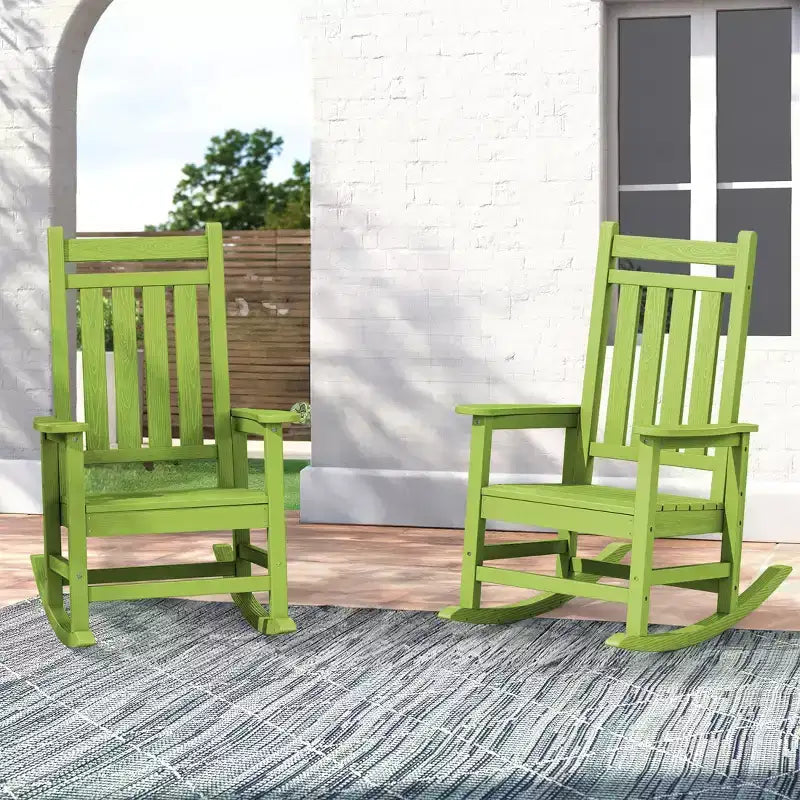 HYLEORY HDPE Poltrona a dondolo Adirondack moderna in resina