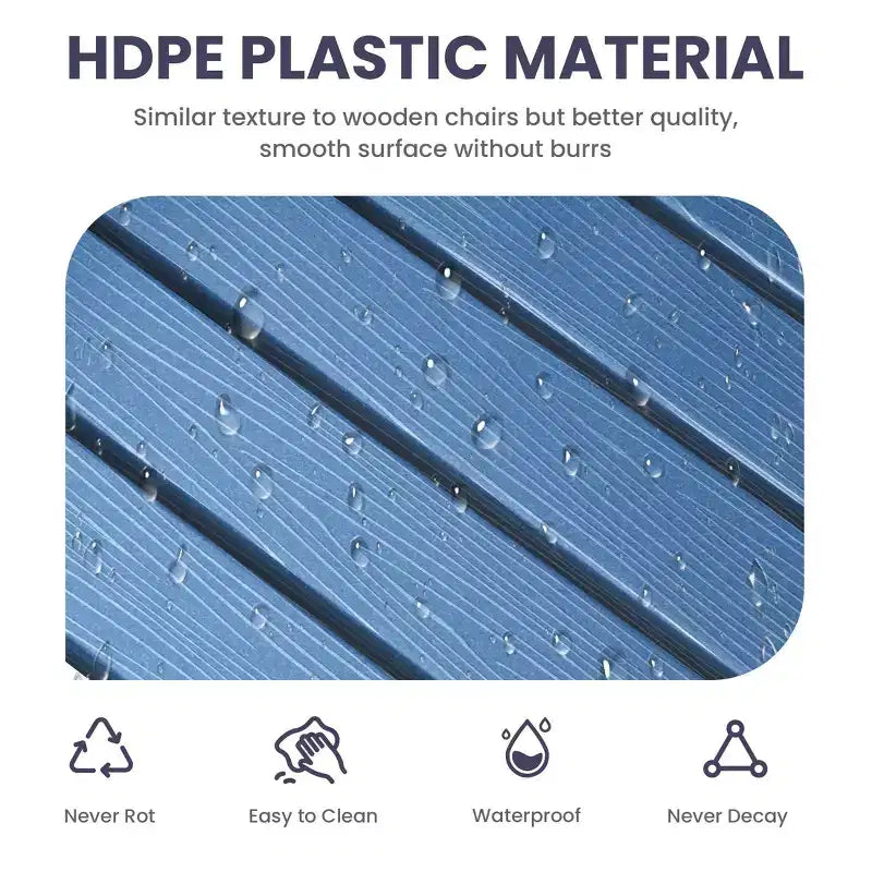 HYLEORY HDPE Poltrona a dondolo Adirondack moderna in resina