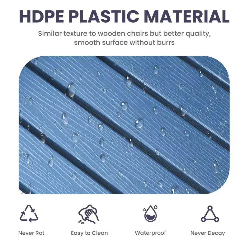 HYLEORY HDPE Poltrona a dondolo Adirondack moderna in resina