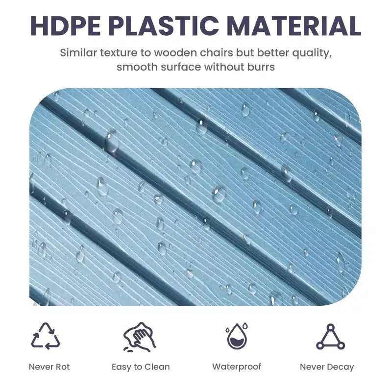 HYLEORY HDPE Poltrona a dondolo Adirondack moderna in resina