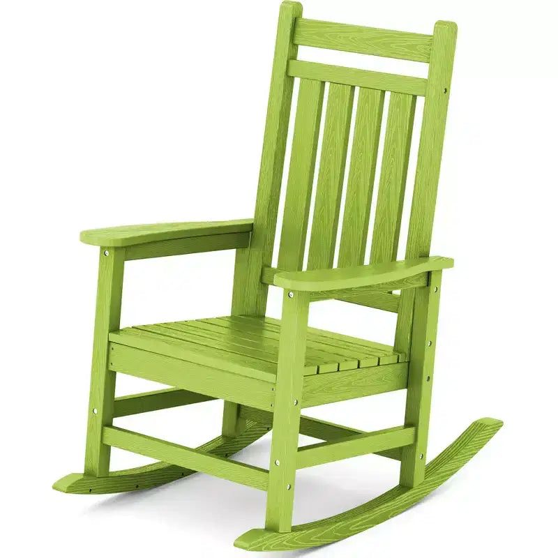 HYLEORY HDPE Poltrona a dondolo Adirondack moderna in resina