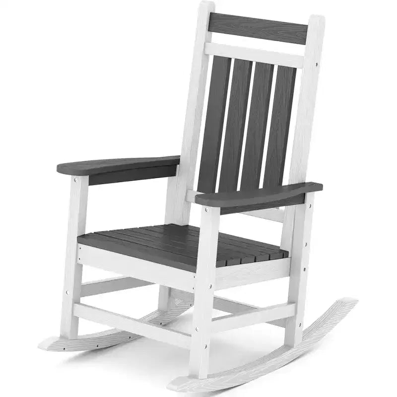 HYLEORY Chaise à bascule Adirondack moderne en résine HDPE