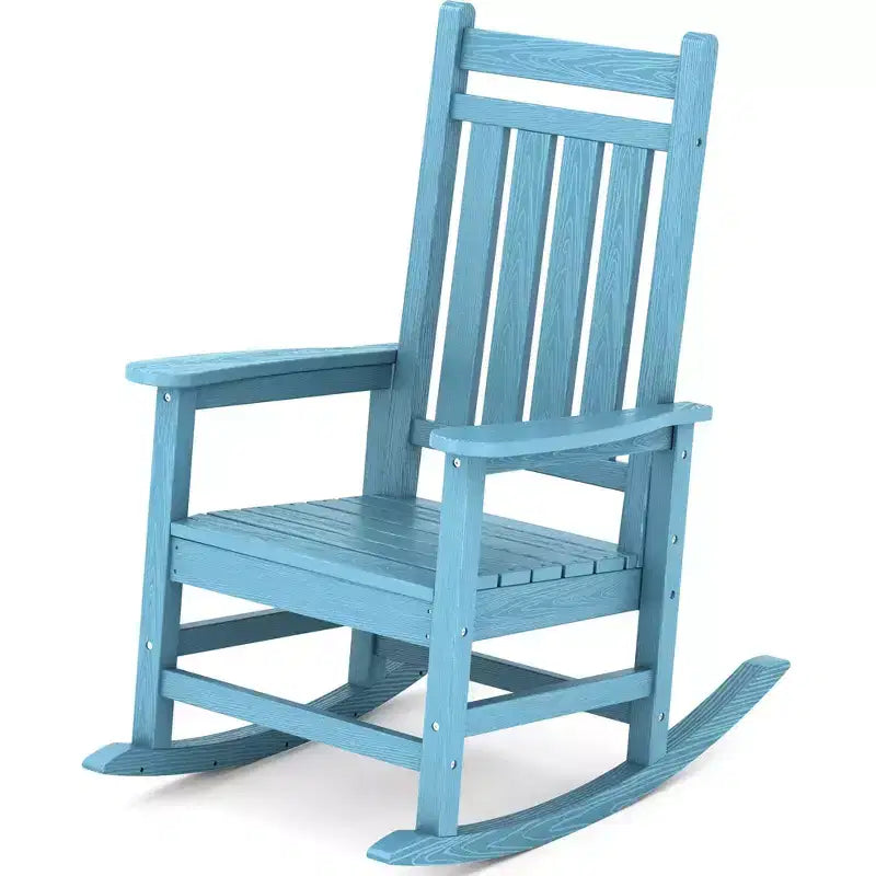 HYLEORY Chaise à bascule Adirondack moderne en résine HDPE