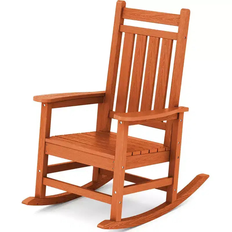 HYLEORY Chaise à bascule Adirondack moderne en résine HDPE