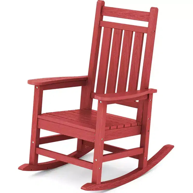 HYLEORY Chaise à bascule Adirondack moderne en résine HDPE